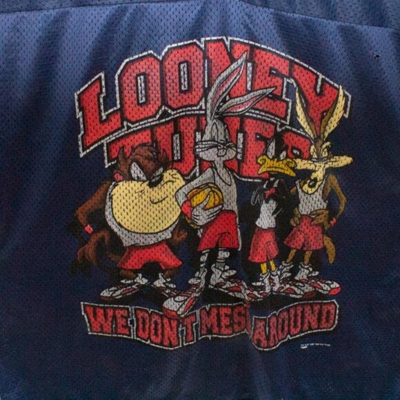 Rare Vintage 1996 Authentic Bugs Bunny Looney Tunes Space Jam T-Shirt Jersey XL - Picture 2 of 4